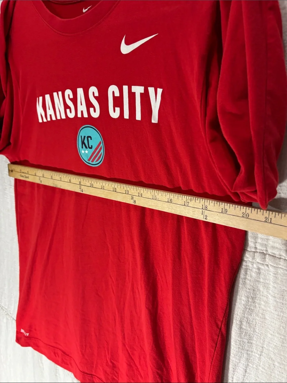 Nike Red Kansas City Long Sleeve Tee with KC Badge
